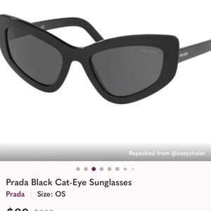 Prada Black Cat-Eye Sunglasses